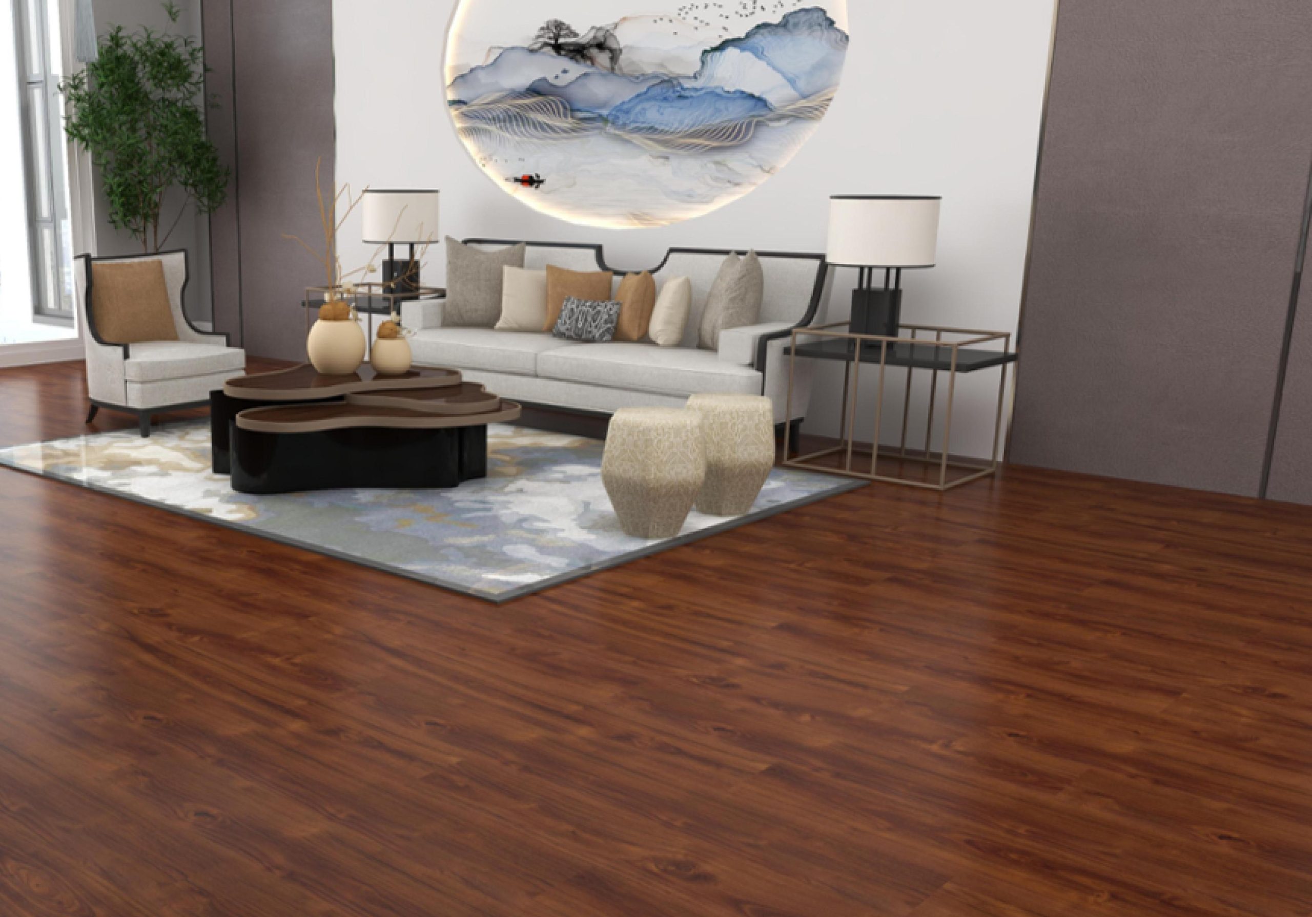 Dark Red SPC Flooring