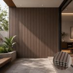 WPC Brown Fluted Panel
