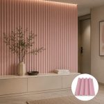 Pink Fluted Wall Panel