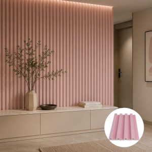 Pink Fluted Wall Panel