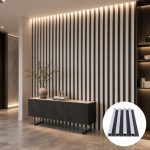 Silver Fluted Wall Panel