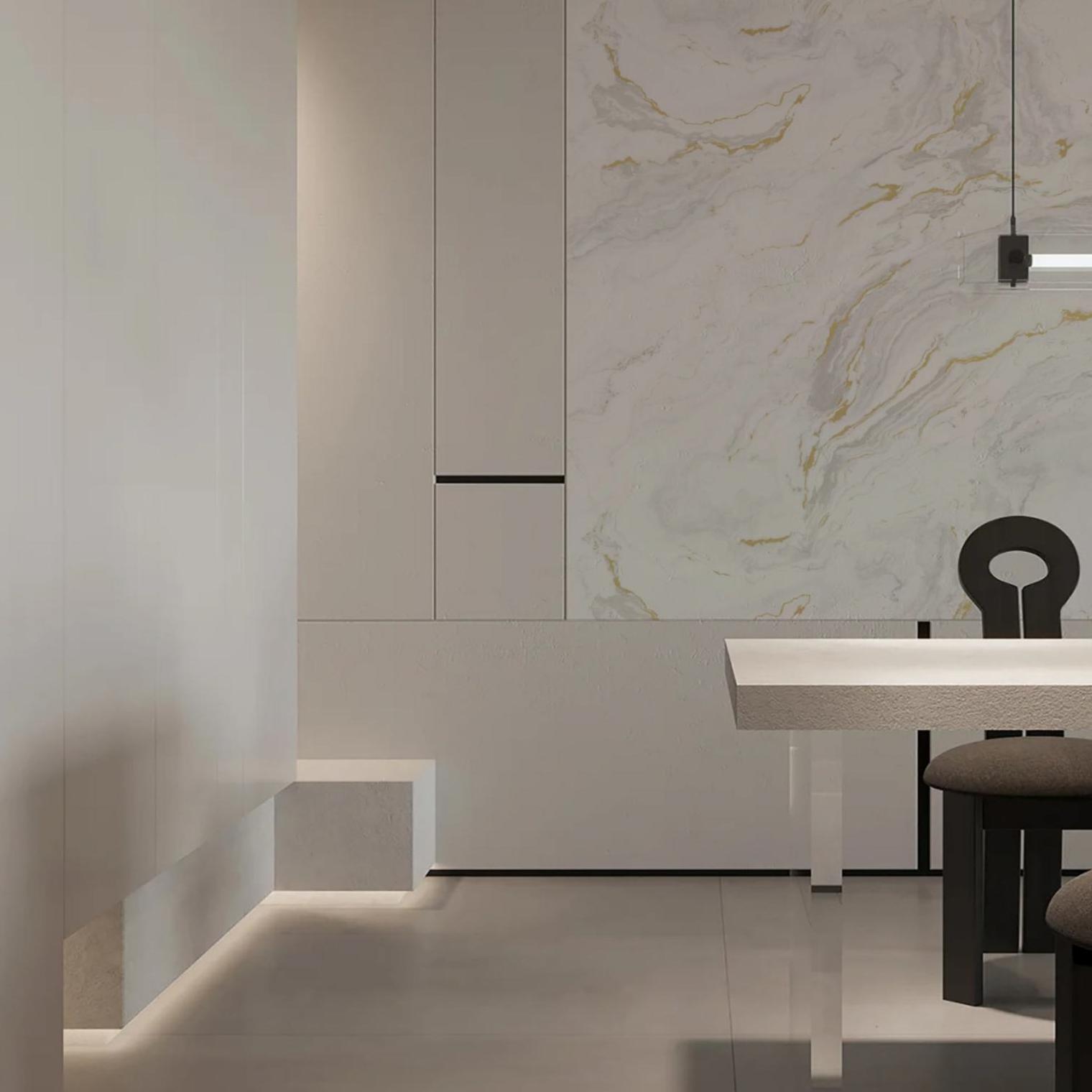 3 (3) White Marble UV Board