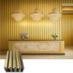 Gold Fluted Wall Panel