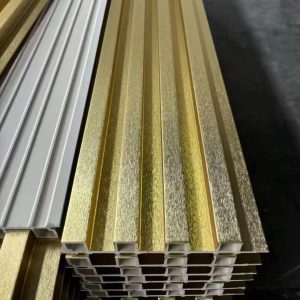 Gold Fluted Wall Panel