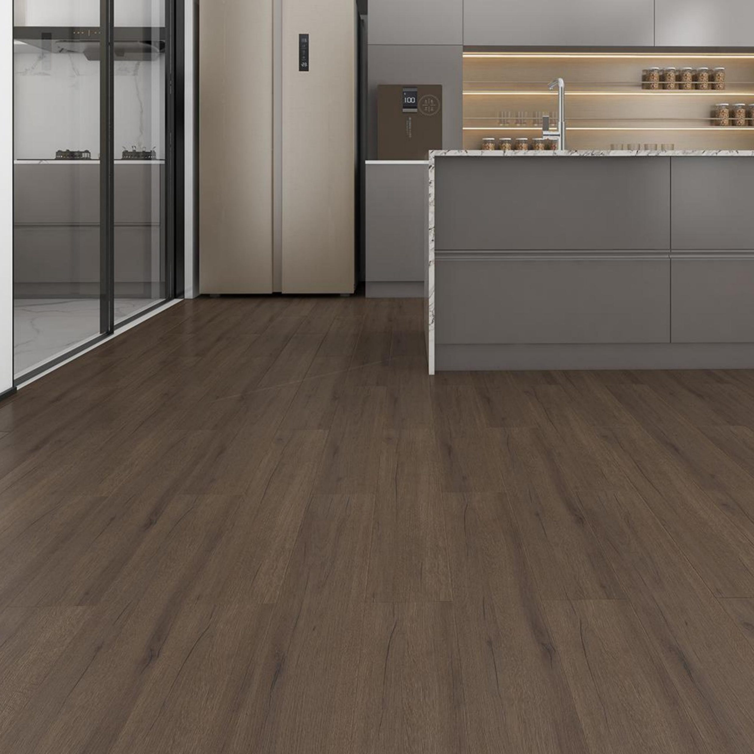 HM3030 Brown Oak Grain Vinyl Floor
