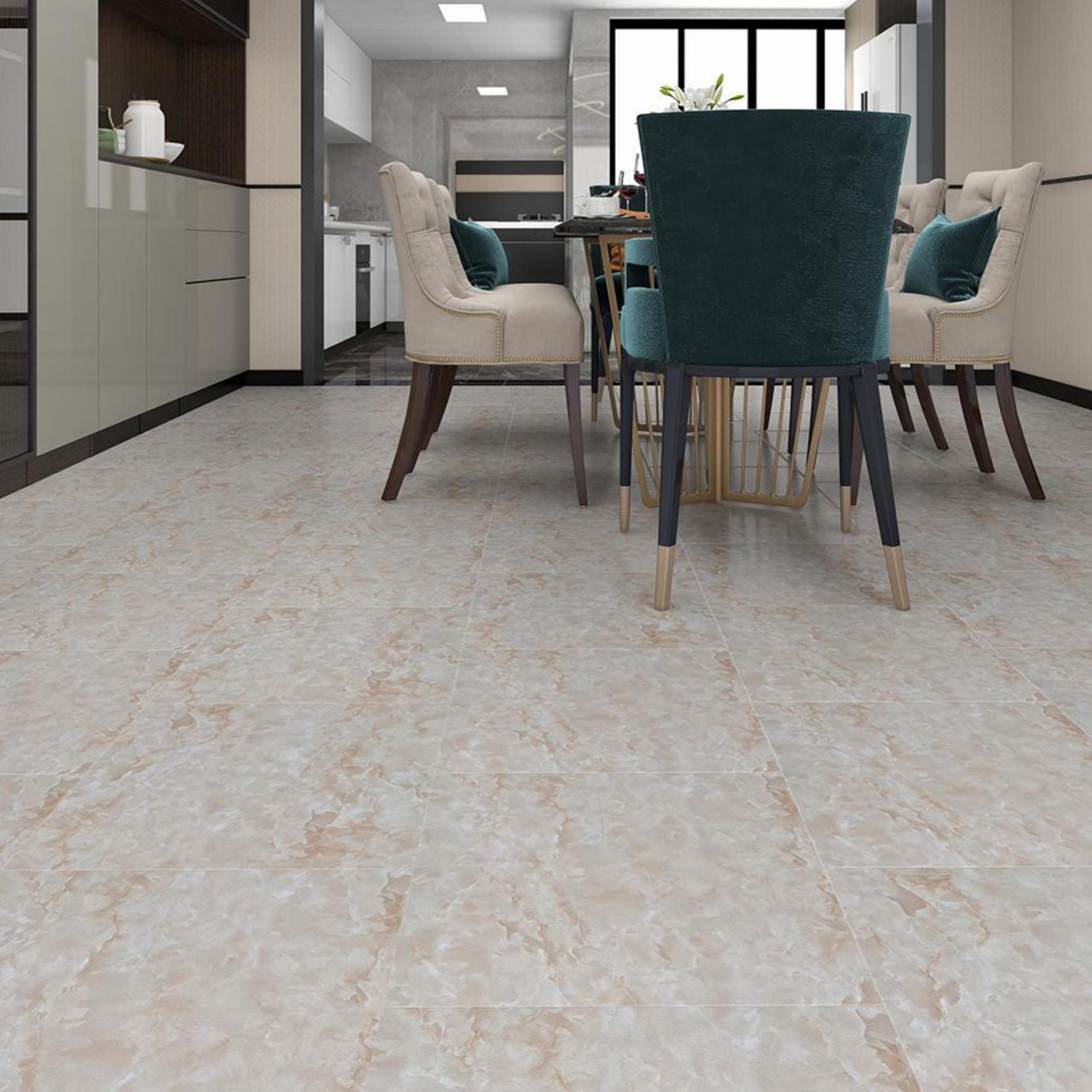 HM6608 Light Beige PVC Flooring