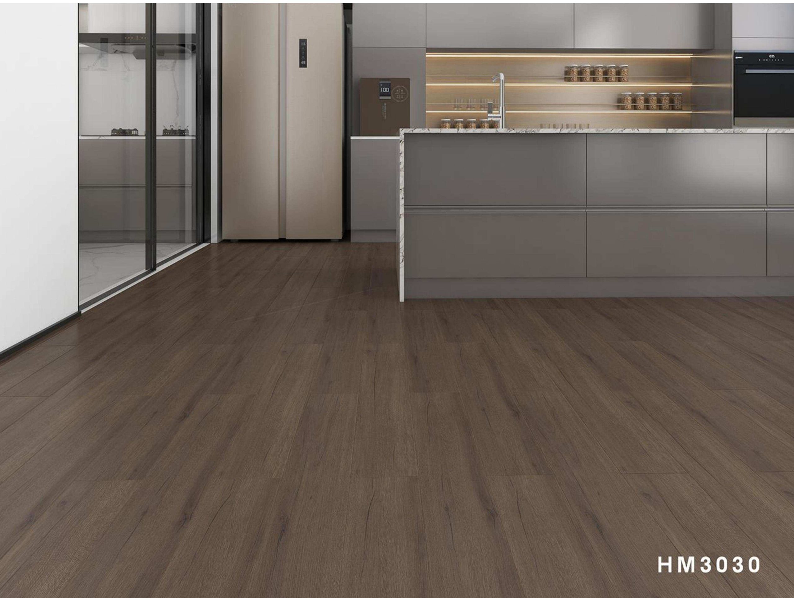 Brown Oak Grain Vinyl Floor