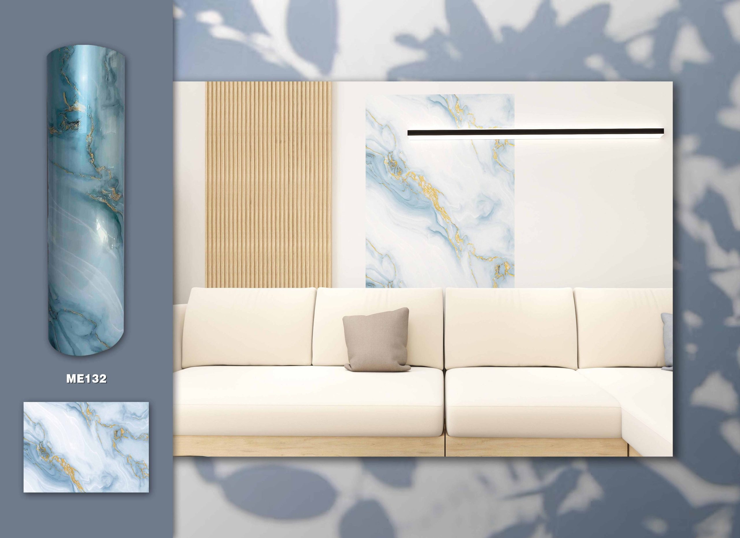 PVC Waterproof Marble Sticker