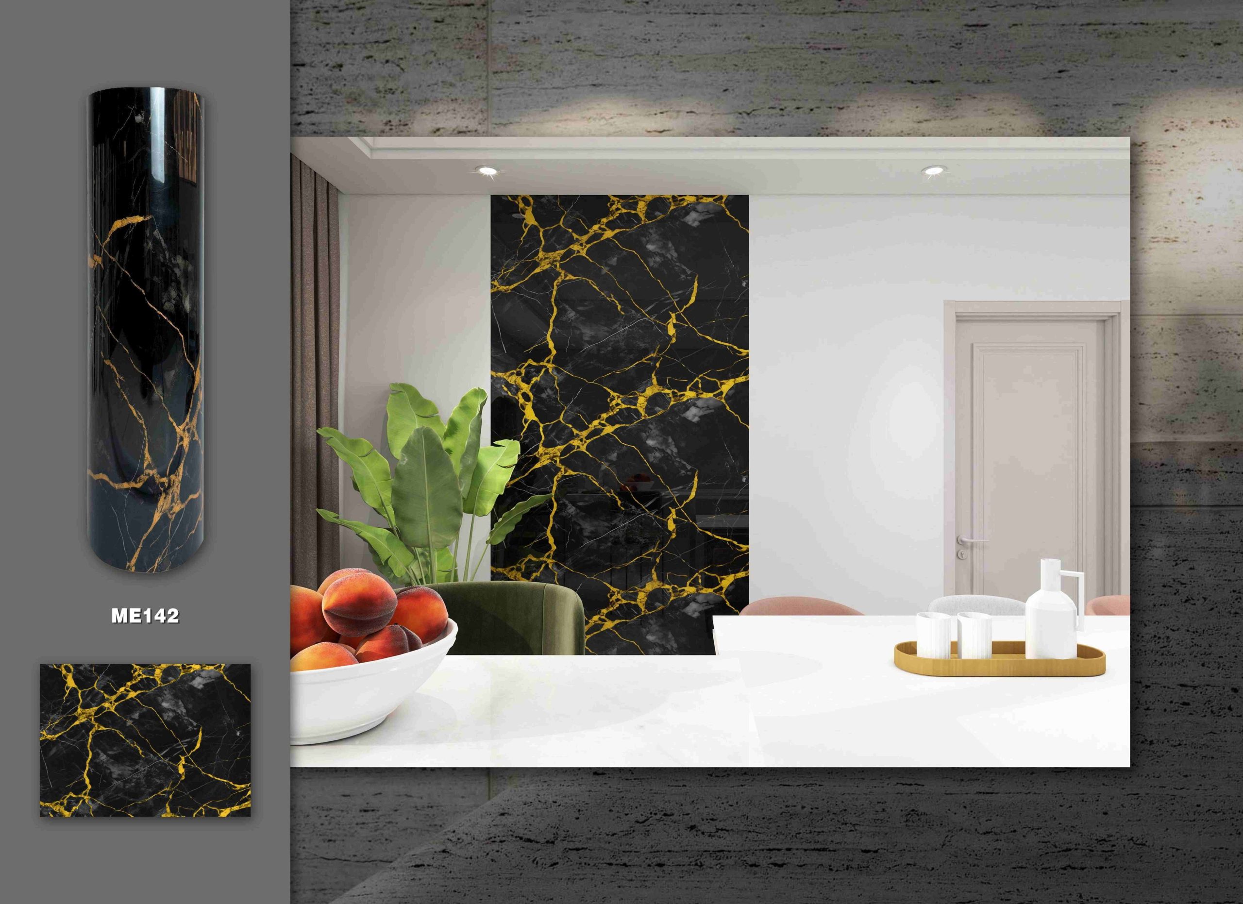 Waterproof PVC Marble Sticker