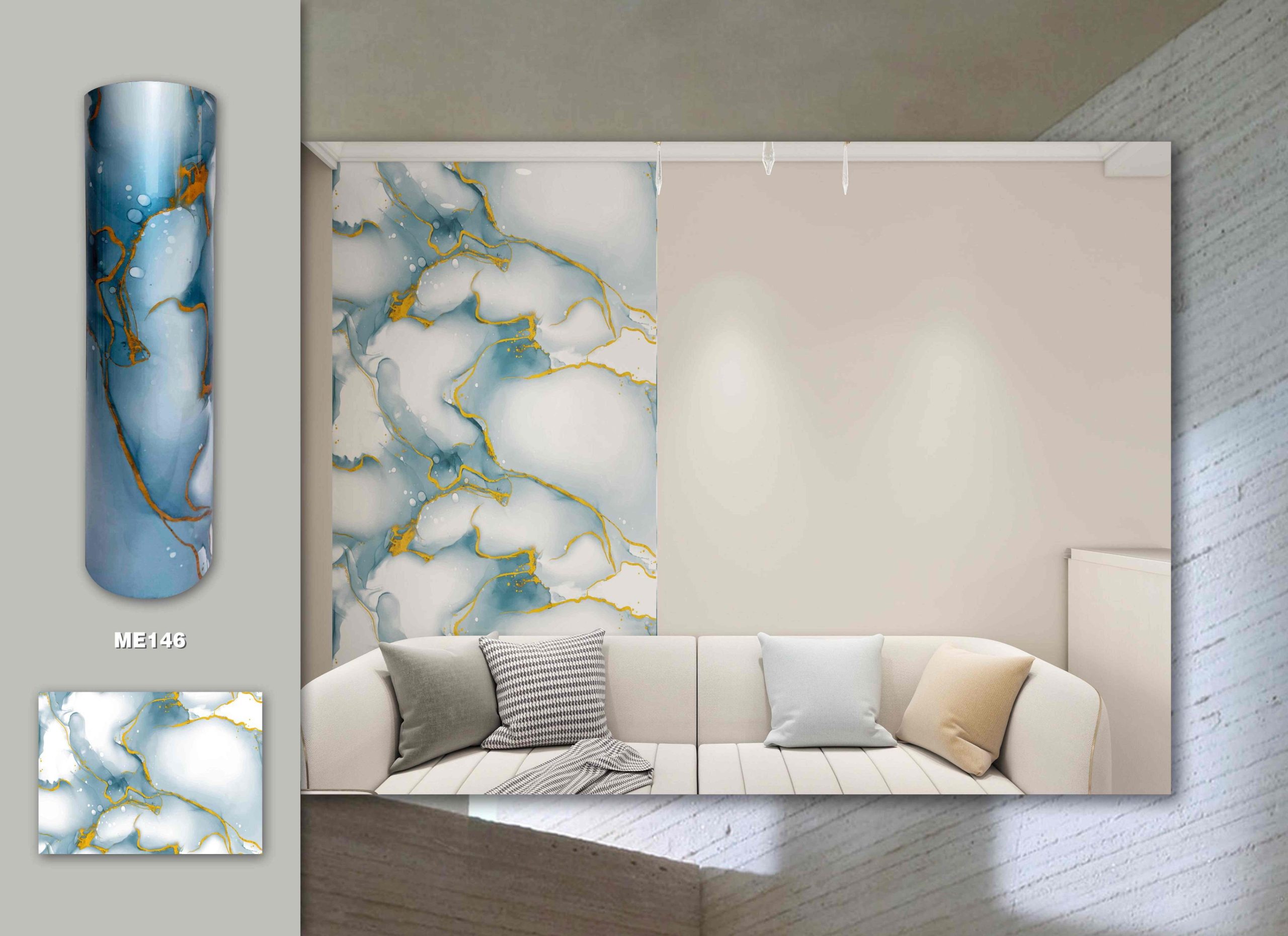 3D Foam Marble Wall Sticker