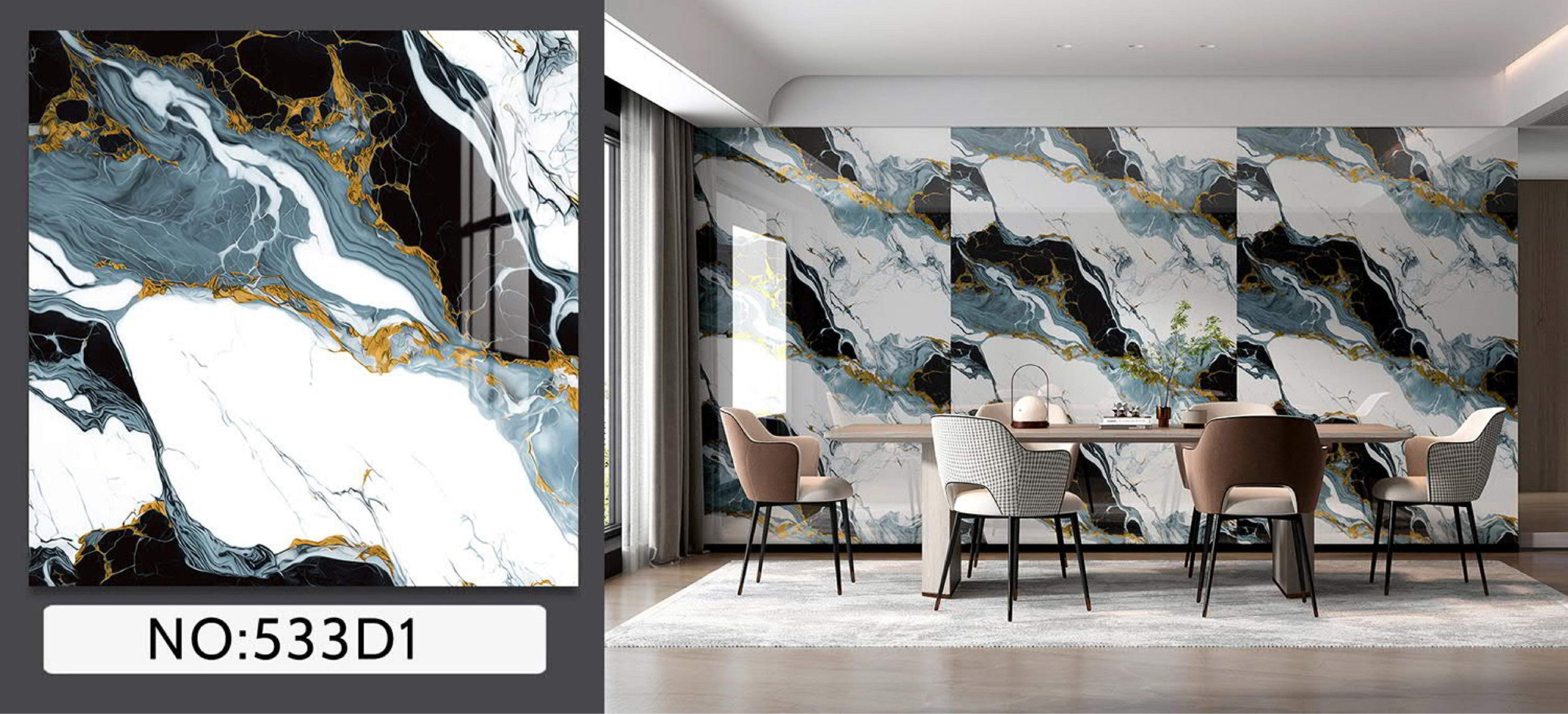 Glossy Marble Wall Sticker